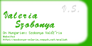 valeria szobonya business card